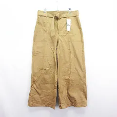 ジーユー GU ワイドパンツ ボトムス ベイカーパンツ チノ ストレッチ  XXL ベージュ ※EKM