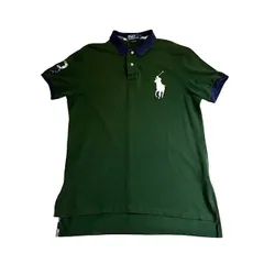 古着 ポロバイラルフローレン Polo by Ralph Lauren 半袖 ポロシャツ クリーニング済み ビッグポニー 緑 メンズ XLサイズ