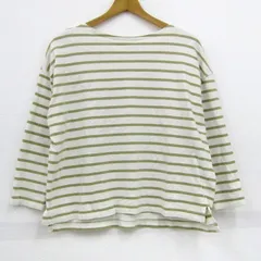 サマンサモスモス ブルー 長袖 カットソー シャツ ボーダー トップス レディース ﾌﾘｰサイズ ホワイト系 SM2 blue 【中古】