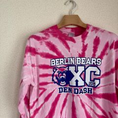 PORT＆COMPANY BERLIN BEARS タイダイ染め アメリカ古着 ロングTシャツ プリントTシャツ L