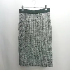 ◇ ⊇ KUMIKYOKU 組曲 総柄 膝下丈 タイト スカート サイズ3 ブラック系 レディース E  【1502060000093】