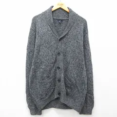 L/古着 ギャップ GAP 長袖 ニット カーディガン メンズ ショールカラー グレー 25feb01 中古 トップス