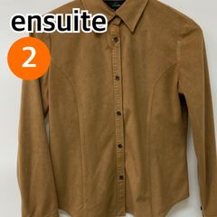 ensuite エンスウィート トップス 長袖 シャツ ブラウス ブラウン レディース 2サイズ【CT1175】