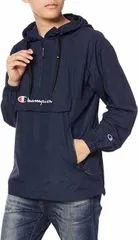 【新品】【Sサイズのみ】Champion(チャンピオン) メンズ ANORAK PARKA(アノラック パーカー) ジップアップ 耐久はっ水素材 裏地メッシュ　ネイビー C3R603-370-S