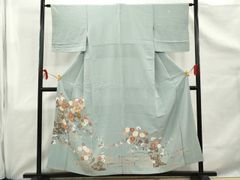 平和屋着物■豪華色留袖　駒刺繍　花鳥文　金彩　正絹　逸品　AAAT1328gw