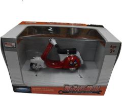 ダイキャスト スクーター プルバック機能付き 完成品 モデルスクーター 箱入り おもちゃ (レッド)(赤)