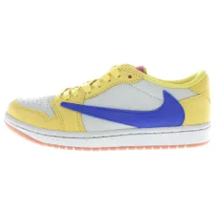 NIKE (ナイキ) ×TRAVIS SCOTT WMNS AIR JORDAN 1 RETRO LOW OG CANARY トラヴィススコット ウィメンズ エアジョーダン1 カナリー ローカットスニーカー DZ4137-700 レディース