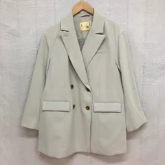 ナノユニバース LB.03 ロングサイドスリットジャケット オーバーサイズ ダブルボタン ダブルテーラードジャケット ライトベージュ FREE