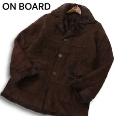 ON BOARD オンボード 秋冬 裏ボア フェイク ムートン★ コート ジャケット Sz.M メンズ