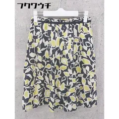 ◇ BALLSEY ボールジィ 膝丈 フレア スカート サイズ36 ホワイト ネイビー イエロー レディース 【中古】 【1002801881870】