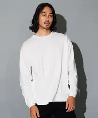 新品 未使用 JIGGYS SHOP(ジギーズショップ)ロンT クルーネック ルーズシルエット 217414 ホワイト