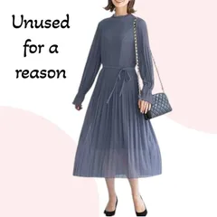 【訳あり未使用】アーバンリサーチ ロッソ ワンピース プリーツ ドレス Freeサイズ ROSSO 上品 試着程度