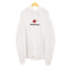ディースクエアード DSQUARED2 MINI D2 LEAF HOODIE パーカー フーディー ロゴ L 白 ホワイト S74GU0522