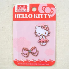 ワッペン アイロン ブランド アップリケ サンリオ ハロー キティ HELLO KITTY リボン BC-BC05 ガチャガチャ レトロ
