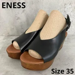 ENESS エネス Vカット レザー ウェッジ ソール サンダル サイズ35 ★ ■◆のサムネイル