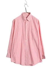 【お得なクーポン配布中!】 ブルックスブラザーズ ストライプ 長袖 ボタンダウン シャツ メンズ М / コットン 長袖シャツ ワイシャツ ビジネス きれいめ ポケット付き