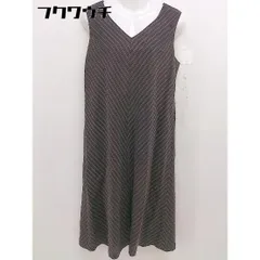 ◇ ensuite エンスウィート バックジップ Vネック ノースリーブ 膝下丈 ワンピース サイズ5 ブラウン レディース  【中古】 【1110270015969】のサムネイル