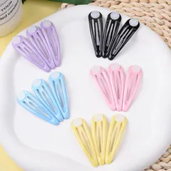 土台付き カラフル 前髪クリップ　ヘアクリップ　BBヘアクリップ　シンプル　ヘアアクセサリー 韓国ファッション クロス ストレート かわいい カラフル 3本セット