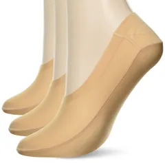 クリアベ-ジュ_22.0 cm [グンゼ] 靴下 ソックス 脱げない Tuche トゥシェ フットカバー 綿混 丈夫 冷感素材 消臭 冷脚 深履き 同色3足組 レディース クリアベジュ 22-24