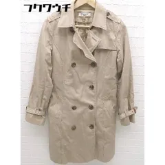 ■ ◎ NATURAL BEAUTY BASIC ライナー ウエストベルト付 長袖 トレンチ コート サイズL ベージュ レディース  【中古】 【1002798462878】