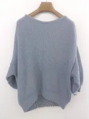 ◇ le.coeur blanc ルクールブラン コットンニット 長袖 セーター サイズ38 グレー系 レディース E  【1303140000336】