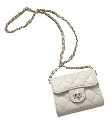 ホワイト小 [One Drop] ショルダー バッグ ポシェット 斜めがけ 2way レディース 大 小 ウォレット お財布ポーチ カワイイ 軽量 スマホ シンプル ななめ掛け 人気 かばん 財布 ミニ かわいい kawaii コンパクト お洒落 エレガント