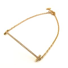 【鑑定済み】正規品 TIFFANY＆CO ティファニー ブレスレット T スマイル 60150751 ダイヤモンド 750YG