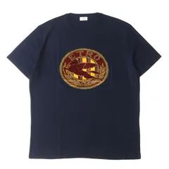 エトロ　ETRO 半袖Tシャツ　イタリア製 ETRO ロゴ Tシャツ | ブルー | FARFETCH JP