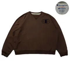 Champion チャンピオン Sweatshirts スウェット ボロスウェット ダメージ Fade フェード Embroidery 刺繍ロゴ 目あり Cotton コットン Polyester ポリエステル Brown ブラウン 茶 3XL