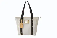 LOUIS VUITTON ルイヴィトン アンティグア カバ MM トートバッグ ショルダーバッグ M40036 エクリュ ゴールド金具 美品 中古 4b001204