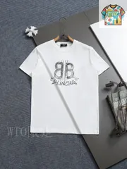 【今日特価】BALENCIAGA Distressed Letter Print T-1