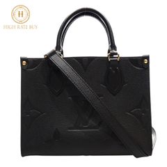 【新品同様】LOUIS VUITTON ルイ・ヴィトン オンザゴーPM モノグラムアンプラント M45653 ICチップ ノワール ブラック 黒 ゴールド金具 ハンドバッグ ショルダーバッグ トートバッグ 2WAY レディース メンズ