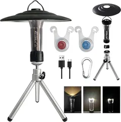 roseddy Ledランタン キャンプランタン 懐中電灯 ミニランタン 充電式 キャンピングライトトーチ 日本語説明書付属( Black)