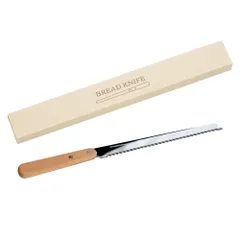 ブレッドナイフ　パンくずが出ないコンパクトなパン切り包丁　新潟県の金属製品　Stainless steel bread knife  Niigata craftのサムネイル