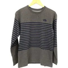□□THE NORTH FACE ザノースフェイス Tシャツ 長袖Tシャツ ボーダー SIZE M NT81837 グレー×ネイビー