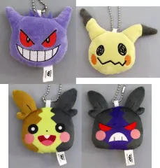【中古】キーホルダー 全4種セット ボールチェーン付きフェイスぬいぐるみ～ゲンガー・ミミッキュ・モルペコ(まんぷくもよう)・モルペコ(はらぺこもよう)～ 「ポケットモンスター」