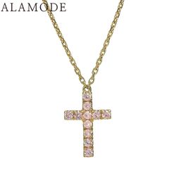 【保証書付】CARTIER(カルティエ) シンボル クロス ネックレス ピンクサファイア B7223700 ピンクゴールド K18PG アクセサリー ジュエリー 十字架モチーフ ピンクゴールド ピンク レディース 40802154798【中古】【アラモード】