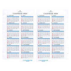 【数量限定】0026-025 システム手帳リフィル カレンダーリフター ミニ6穴サイズ 2025年