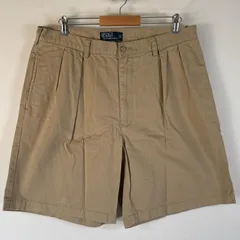 古着 90's/90年代 ポロバイラルフローレン Polo by Ralph Lauren ショートパンツ 半ズボン ポロチノ 大きいサイズ w38  ベージュ系 メンズ