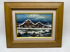 美品 真作保証 高橋益之『冬の小樽運河』油絵 油彩画 直筆サイン入り 額装 Yahoo!オークション - 真作 高橋益之 油彩画 「冬の小樽運河