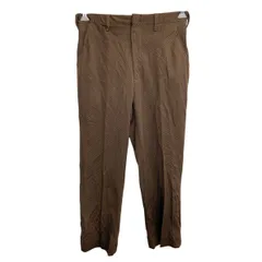 スラックス W31 TALONジップ 総柄 ブラウン 古着卸 アメリカ仕入 2502-978