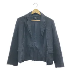 tricot COMME des GARCONS / トリココムデギャルソン | 2007AW | シワ加工 ウール カットオフ ボタンレス ジャケット | S | ネイビー | レディース