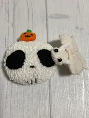 【10/12(日)販売終了！】赤ちゃんモス・ドクロクッション付き(☆おまけ付き！)　ハロウィン　ぬいぐるみ　ハンドメイド