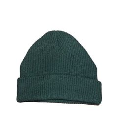 【新品・未使用】NO BRAND (WATCH CAP) D.GREEN ニット帽 無地 シンプル ダークグリーン