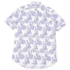 美品 エトロ ETRO シャツ 半袖 ショートスリーブ ペイズリー柄 総柄 コッ