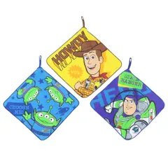 【メール便】トイストーリー ループタオル ループ付きタオル 3枚組 エナジーパワー ディズニー 丸眞 入園入学準備雑貨 キャラクター グッズ 