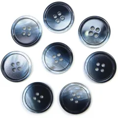 グラデーション 四つ穴ボタン 【ダークネイビー】 紺 ボタン スーツボタン コートボタン カラーボタン 8個入り 【23mm】  B-685