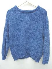 ◇ ⊇ LEPSIM レプシィム 長袖 ニット セーター サイズF ブルー レディース P  【1410160014431】