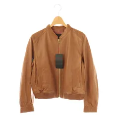 トゥモローランドコレクション TOMORROWLAND collection ラムレザー ジップアップブルゾン 36 キャメル /SS ■OS