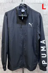 極美品 PUMA クロスウーブンジャケット ストレッチジャケット L ブラック プーマ 525229-01